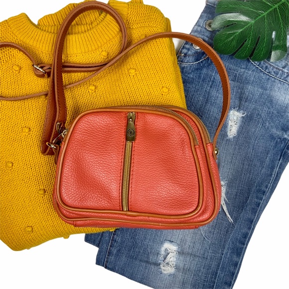 Valentina Bags Valentina Italian Genuine Leather Crossbody Purse